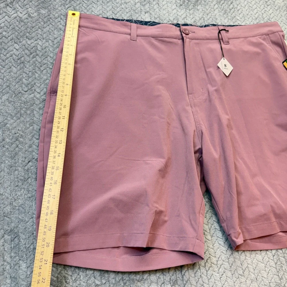 NEW Travis Mathew Mens Golf Shorts‎ 42 Pink Eco Collection Lifestyle Performance